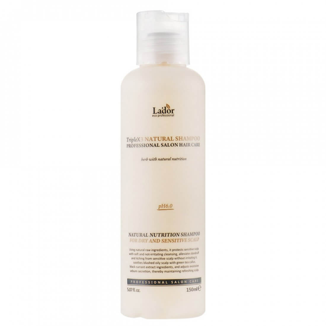 Dabīgs šampūns ar ēteriskajām eļļām un bez sulfātiem Lador Triplex Natural Shampoo