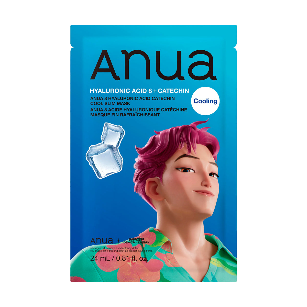 Anua K-Pop Demon Hunters 8 Hyaluronic Acid Catechin Cool Slim Mask