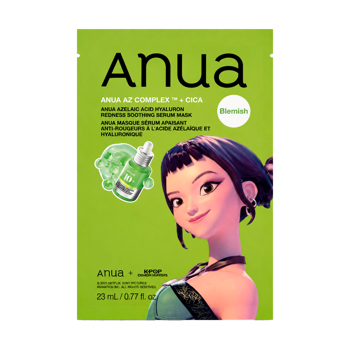 Anua Kpop Demon Hunters Azelaic Acid Hyaluron Redness Soothing Serum Mask