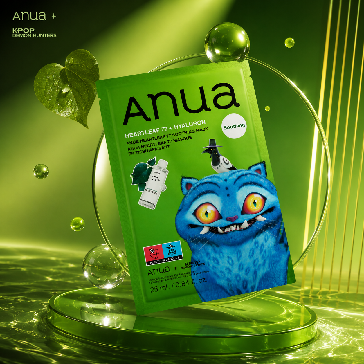 Anua K-Pop Demon Hunters Heartleaf 77+ Hyaluron Soothing Mask
