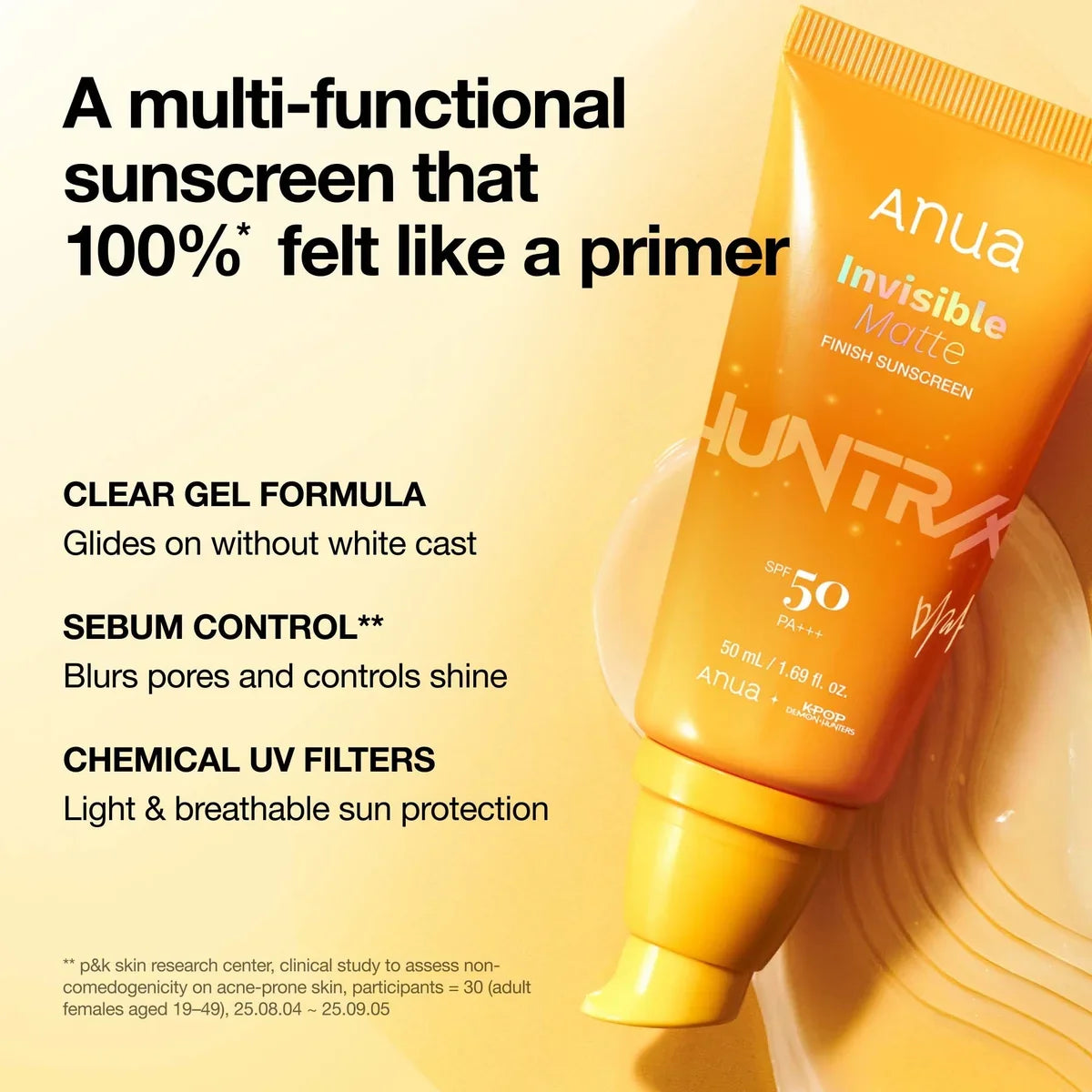 Anua K-Pop Demon Hunters Invisible Matte Finish Sunscreen