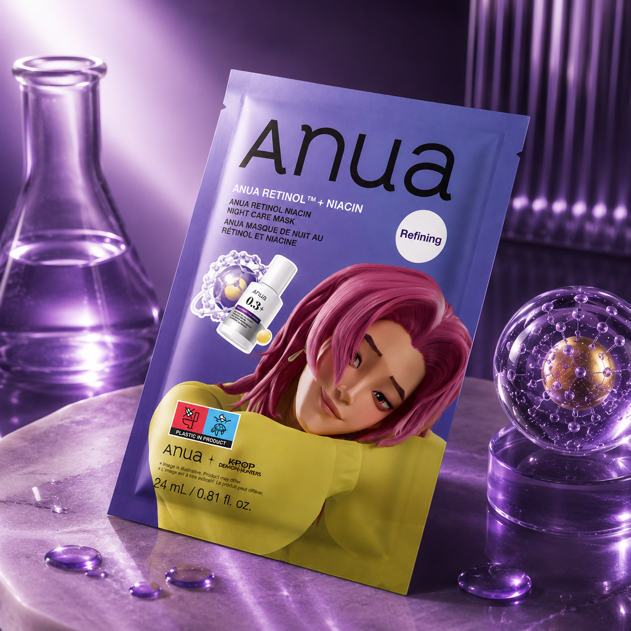 Anua Kpop Demon Hunters Retinol Niacin Night Care Mask
