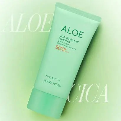 Ūdensnoturīgs saules aizsargkrēms Holika Holika Aloe Cica Waterproof Sunscreen SPF50+ PA++++