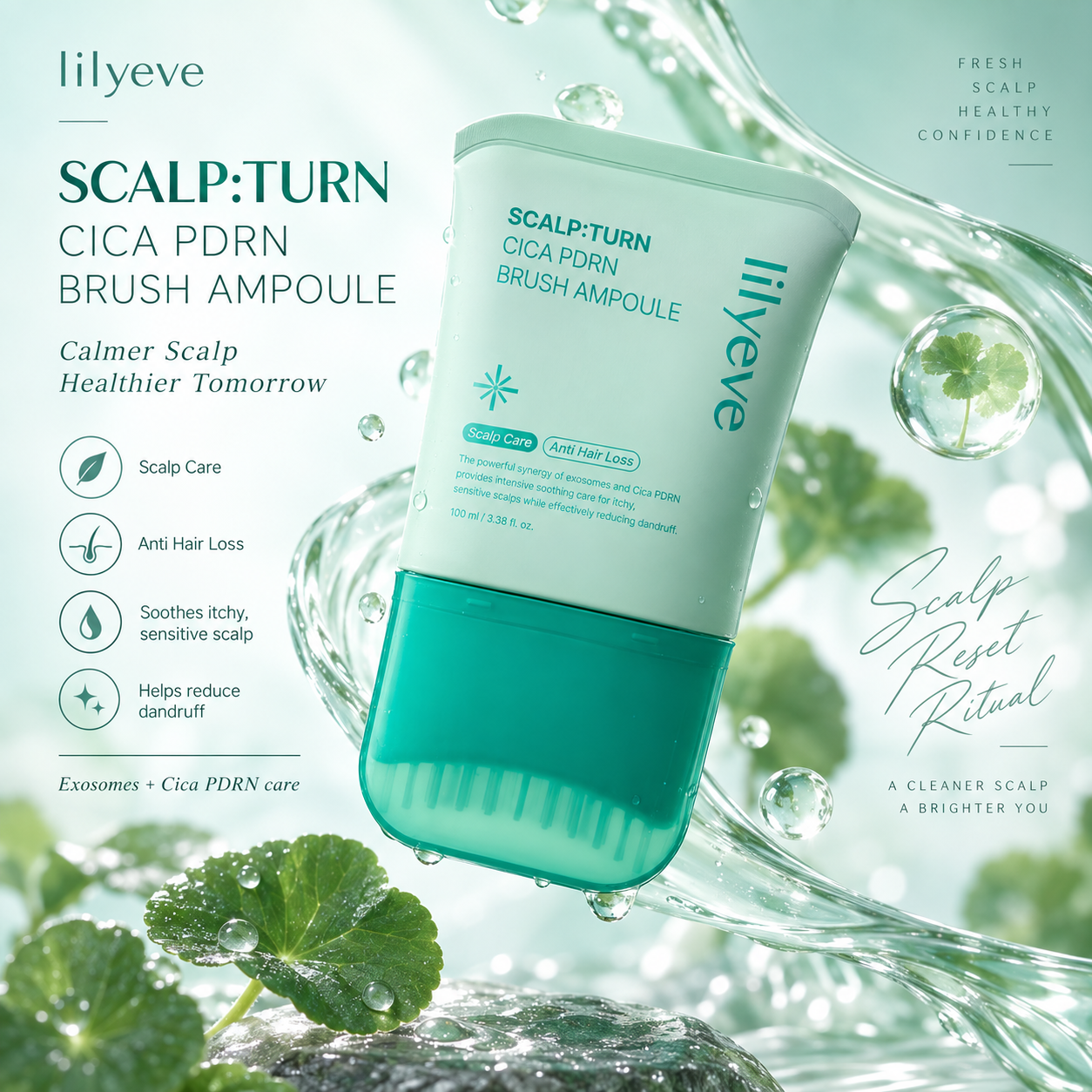 Lilyeve Scalp:Turn Cica PDRN Brush Ampoule