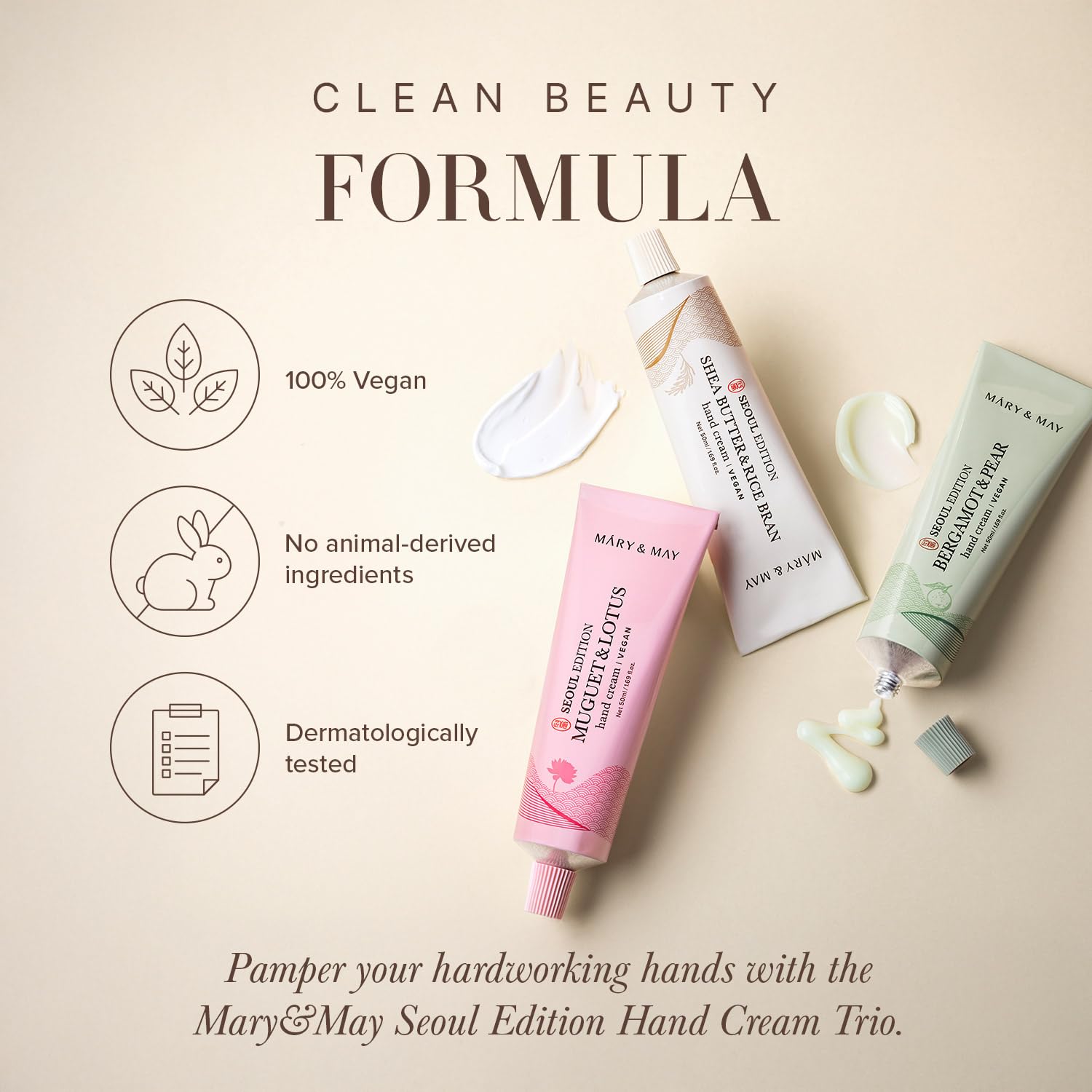 Roku krēmu komplekts Mary&May Seoul Edition Hand Cream Trio Set