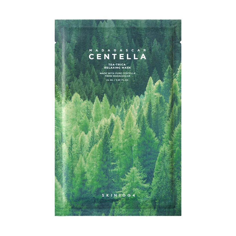 Auduma maska problemātiskai ādai SKIN1004 Madagascar Centella Tea-Trica Relaxing Mask