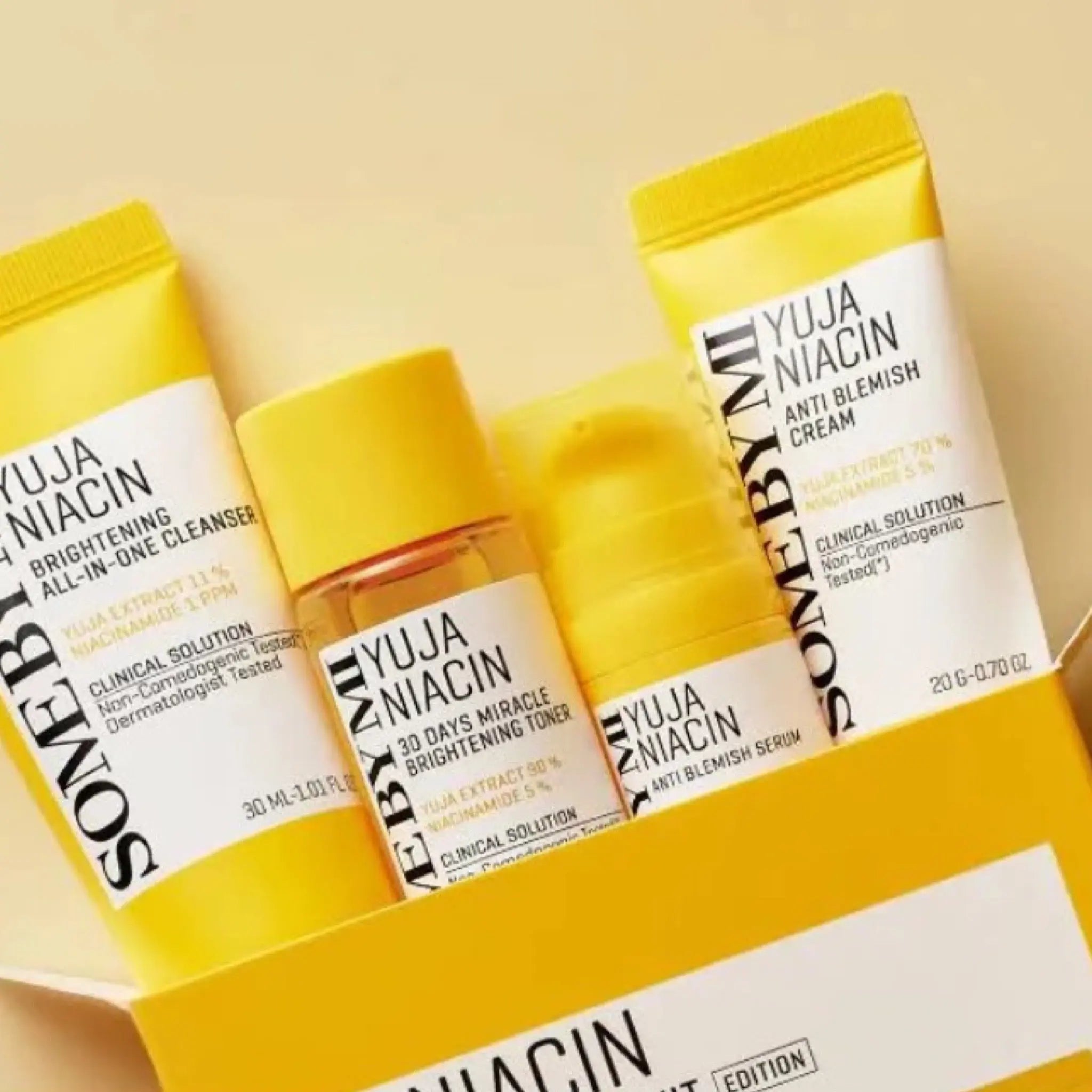 Miniatūru komplekts ādas izgaismošanai Some By Mi Yuja Niacin Anti Blemish Starter Kit Edition