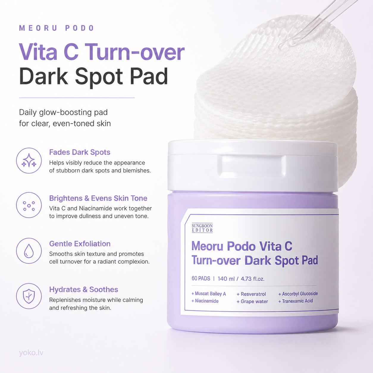 Sungboon Editor Meoru Podo Vita C Turn-Over Dark Spot Pad