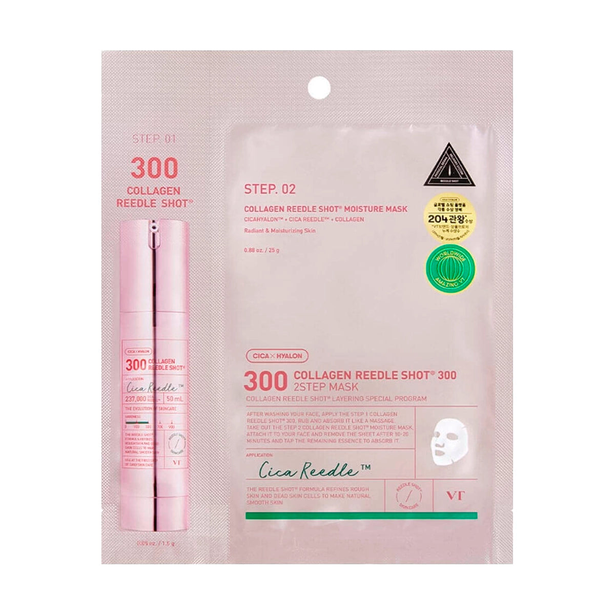 VT Cosmetics Collagen Reedle Shot 300 2Step Mask